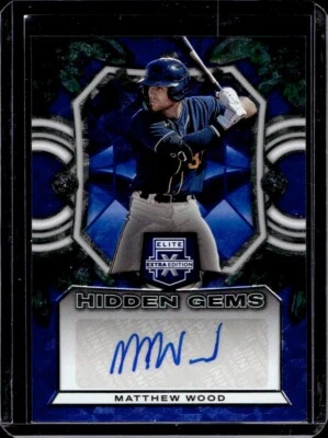 Matthew Wood 2023 Panini Elite Extra Edition Hidden Gems Auto Brewers - Image 1 of 2
