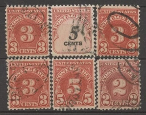 Nº: 128183 - USA - "PARTE POSTERIOR DEL LIBRO" - "ENVÍO DEBIDO" - LOTE DE 6 SELLOS ANTIGUOS - ¡USADOS!! - Imagen 1 de 1