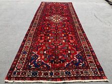 Authentic Hand Knotted Vintage Baghtiyaar Wool Area Runner 9.5 x 3.8 Ft (56 MQ)