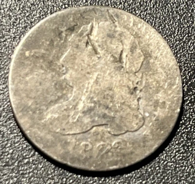 1823 10c CAPPED BUST DIME SILVER COIN - Изображение 1 из 2