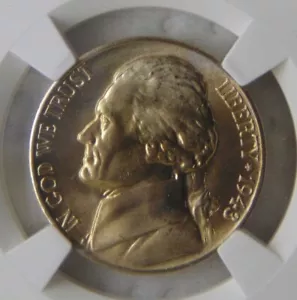 1943 D Jefferson Silver War Nickel 5C, NGC MS 67, UNCIRCULATED!! - Picture 1 of 5