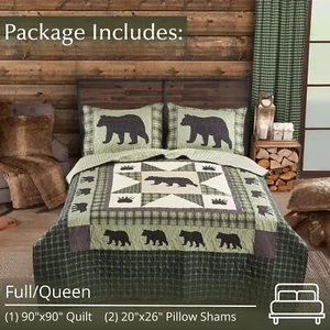 Virah Bella - Bear Star - Lightweight Reversible Quilt Set - Picture 1 of 7