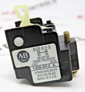 Bloque de contacto auxiliar Allen-Bradley 1495-N12 tamaño 0-1-2 1NO / 1NC - Imagen 1 de 11