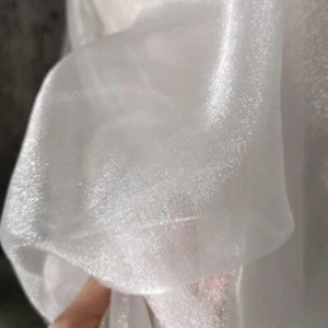Premium weiß Kristall Organza 150 cm breit Stoffdekoration Braut Hochzeit - Bild 1 von 2