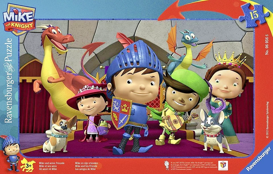 Ravensburger Puzzle Bambini Mike Il Cavaliere Sir Trollee Favola Regina Draghi - Immagine 1 di 1