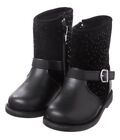 NEW Gymboree girl's BACK TO BLOOMS Black Dot Moto Boots Size 8