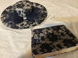Whittall &Shon Vintage Derby/Church/Wedding Hat and Purse - Picture 1 of 3