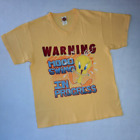 TWEETY BIRD Looney Tunes Vintage Mood Warning T-Shirt By Freeze L Yellow NWOT