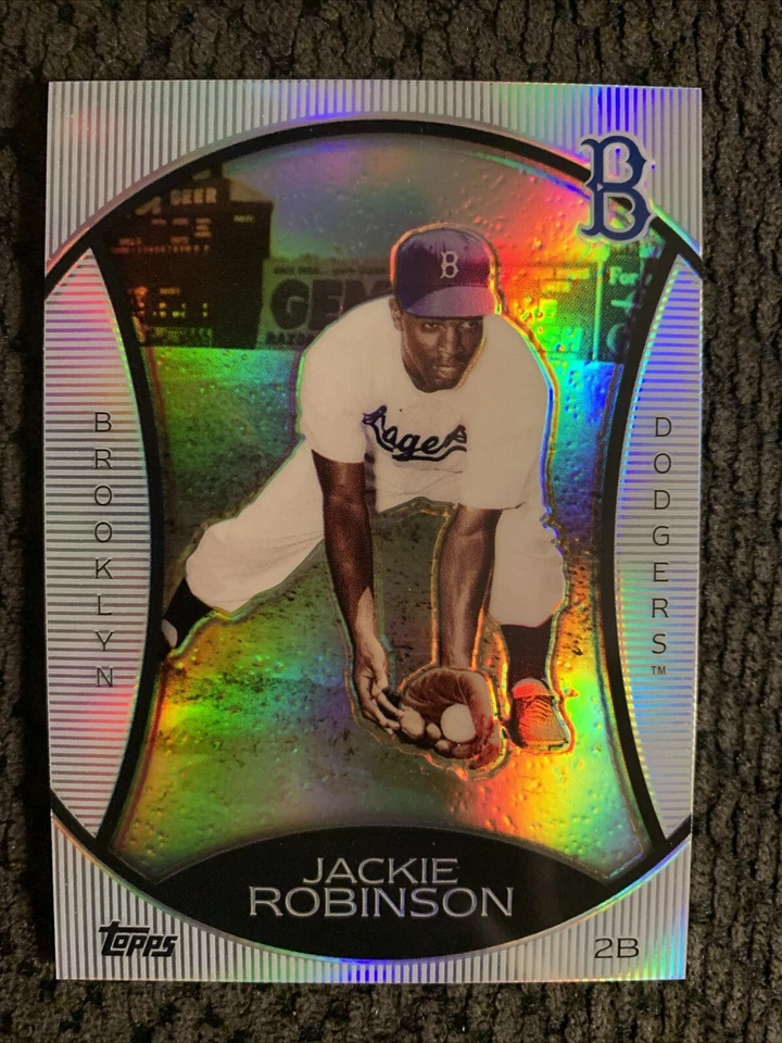 2010 Topps Jackie Robinson Legends Chrome Cereal Wal-Mart Platinum #PC2 Dodgers - Image 1 of 4