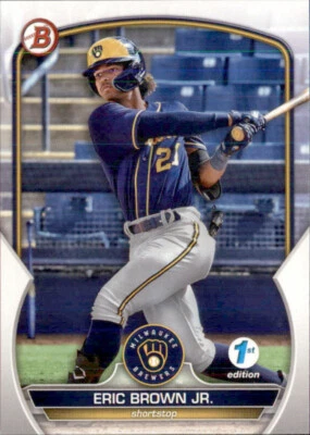 2023 BOWMAN PROSPECT 1ST EDITION MILWAUKEE BREWERS - ERIC BROWN JR #BPPF-41 - Image 1 of 2