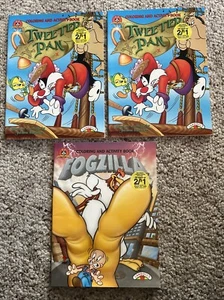 Vintage 1998 Looney Tunes FOGZILLA/TWEETER PAN Mal- & Aktivitätsbücher unbenutzt - Bild 1 von 9
