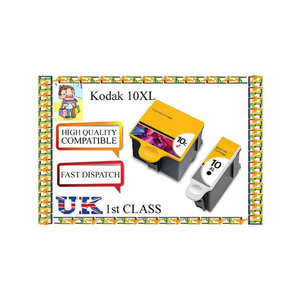 4 PACK OF XL SIZE  Ink Cartridge 10B 10C  FOR Kodak non original  - Image 1 of 1