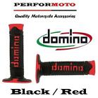Domino Full Diamond Grips Black / Red Honda FX650 Vigour