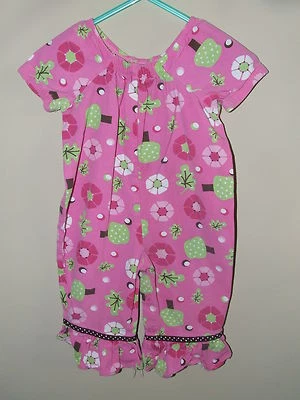 Chez Ami Boutique Розовый Один Шт. Дерево В горошек Цветочный Комбинезон 12 м Брюки с Грифлями - Изображение 1 из 3