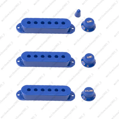 48/50/52 Guitar Pickup Covers Knobs Switch Tip Set For Fender SQ ST Multicolors - Image 1 of 3