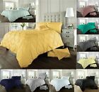 Luxus PINTUCK plissiert Alford Bettbezug mit Kissenbezug Bettwäsche Set alle Größen 