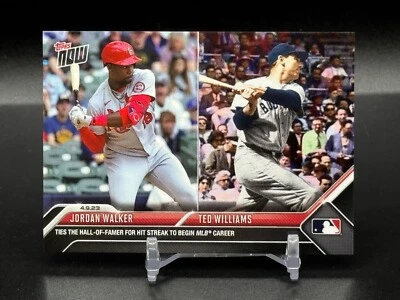 2023 Topps Now Baseball Jordan Walker Ties Ted Williams #87 Rookie RC - Image 1 of 2