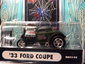 MUSCLE MACHINES 1933 FORD COUPE - 1/64 - 33 STREET ROD -- BLACK WIDOW - - Bild 1 von 3