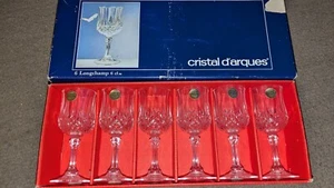 Cristal D'arques Sherry Glasses 6 Long champs 6cl - Picture 1 of 2