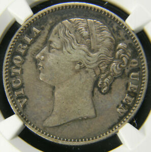 India 1840 silver rupee NGC VF 35
