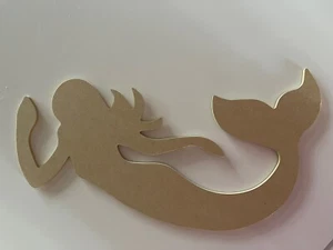Large Wooden Craft Swimming Mermaid - Bild 1 von 1