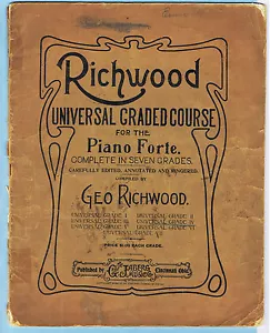 RICHWOOD UNIVERSAL GRADED COURSE FOR PIANO FORTE - GRADE IV / 4 (1916) - Picture 1 of 3