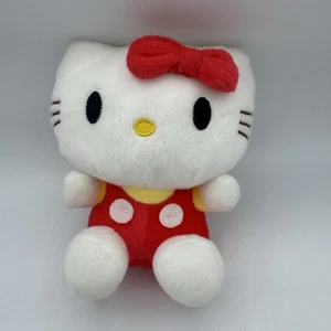 Sanrio Hello Kitty and Friends Classic Plush 8" Red Overalls Red Bow - Picture 1 of 4