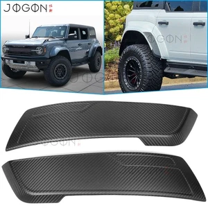 Matte Carbon For Ford Bronco Raptor 22+ Rear Fender Flares Wheel Mud Guard Cover - Picture 1 of 13