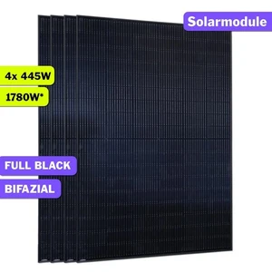 Solarpanel JA SOLAR 4x 445 Wp Glas-Glas Full Black JAM54D41-445/LB 445Wp N typ - Bild 1 von 9