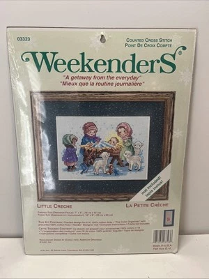 Belén de Navidad Niños Punto de Cruz Kit Jesús María José Pequeño Creche Foto 1 de 2