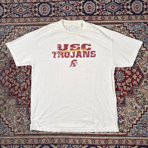 USC Trojans White T shirt Size Large  - Picture 1 of 7