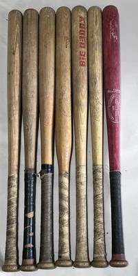 Lote De Bate De Madera De Softbol Rawlings & Louisville Slugger Hillerich & Bradsby 7 De Colección Foto 1 de 4