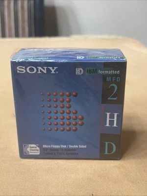 Paquete de 10 disquetes Sony de 3,5" 10MFD-2HD CF IBM formateados Foto 1 de 3