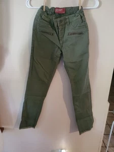 Girls Arizona Skinny Jeans Green Size 10 Adjustable Waist Front Zipper Pockets - Picture 1 of 8