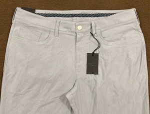NWT $98 BONOBOS Mens Gray Slim Lightweight 5 Pocket Performance Golf Pants 36x30 - Picture 1 of 11