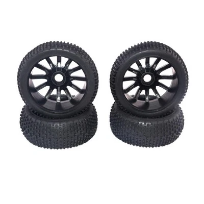 4 Pieces 17mm hub Wheel Rim and Tires 1:8 Scale RC Car Tyre - Image 1 of 2
