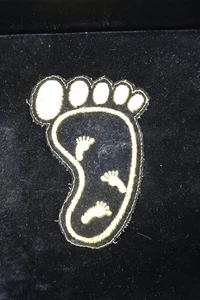 Vtg Bigfoot Foot Patch Embroidered Cryptid Creature Folklore Myth - Picture 1 of 7