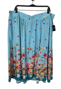 NWT Disney Retro Mickey & Minnie Midi Swing Skirt Torrid Hawaii Size 3 - Picture 1 of 13