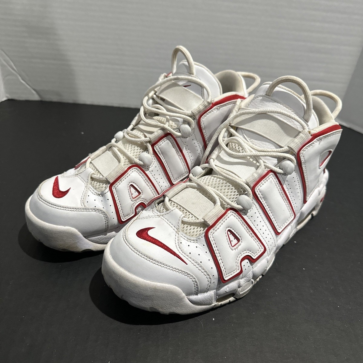 Nike Air More Uptempo White Red for Sale | Authenticity Nike Air More Uptempo White Red for Sale | Authenticity