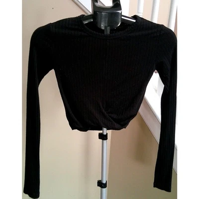 Hollister Crew Neck Shirt Long Sleeve Cropped Juniors XS - Image 1 of 4