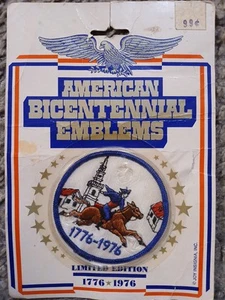 Vintage Paul Revere American Bicentennial 1776-1976 Travel Souvenir Patch Emblem - Bild 1 von 3