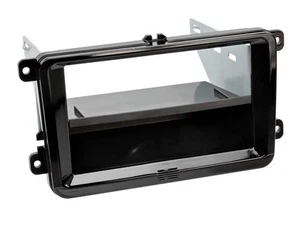 Radioblende DIN Autoradio für Seat Skoda VW piano schwarz Kit - Bild 1 von 1