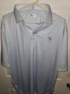 Collars & Co Herren XXL Kurzarm Poloshirt; kleines blau gestreiftes Design 🔥 - Bild 1 von 9