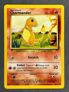 Charmander 46/102 Base Set Series COMMON Basic Pokemon Karte 1999 - LP - Bild 1 von 6