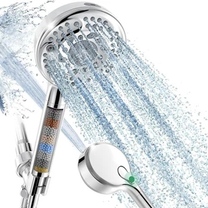 SunCleanse Filtered Shower Head with Handheld, 9-Spray Setting Chrome  - Picture 1 of 7