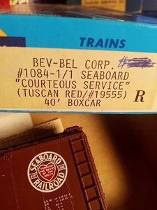 Seaboard Railroad Courteous Service 40' Bev Bel Boxcar Athearn Kit HO SeaB 19555 - Picture 1 of 4