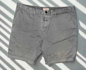 Burberry Brit Sz 38 Grey Chino Shorts Cotton Linen EUC - Picture 1 of 8
