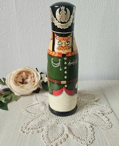 VINTAGE Russian Soviet Soldier wooden bottle holder 32 cm Tall Decorative... - Picture 1 of 10