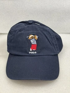 Vintage Polo Ralph Lauren Bear Golf Motiv Strapback Mütze Navy Blau - Bild 1 von 14