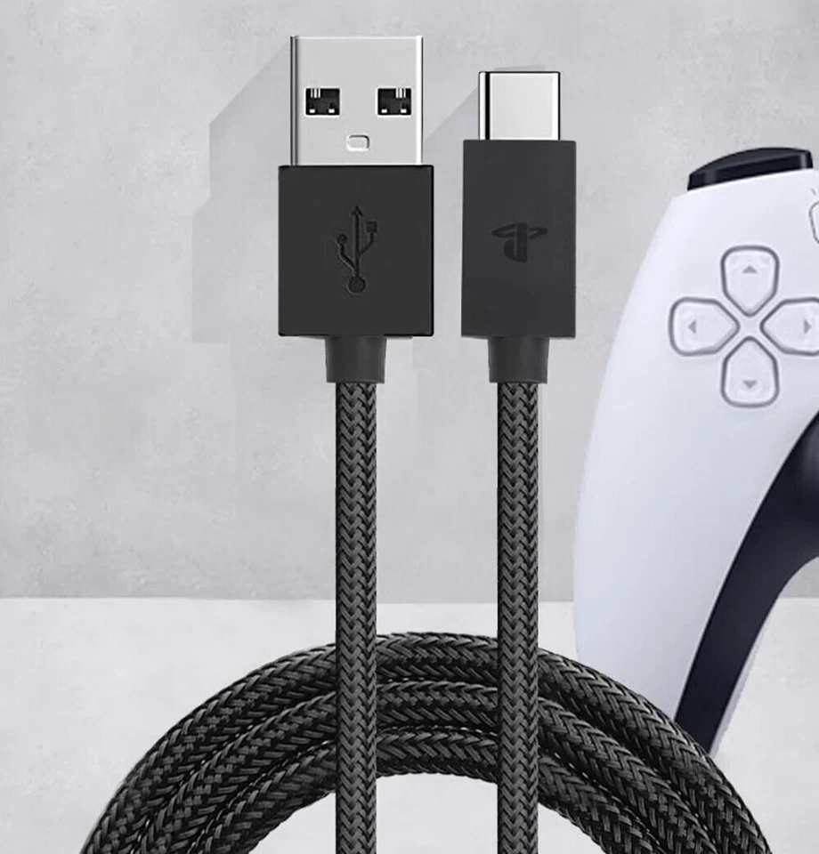 Cable de alimentación de carga USB-C original Sony de 2,8 m 9 pies para consola PS5 DualSense Edge Foto 1 de 4